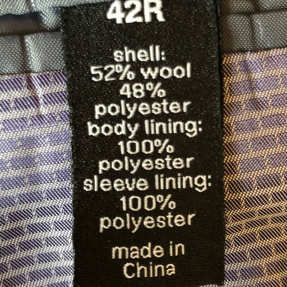 Bar III Wool Blend 2 Button Light Gray Jacket 38R - Picture 14 of 15